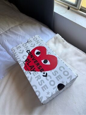 Converse PLAY White Box with Red Heart Logo